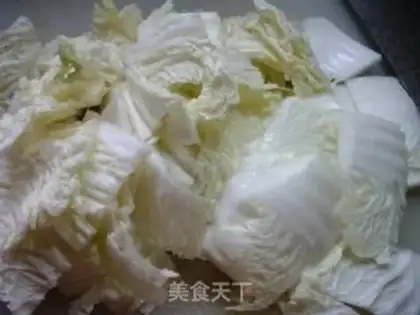Make Big cabbage shrimp tofu step 2