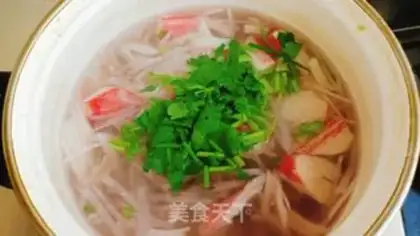 Make Crab stick radish soup step 11