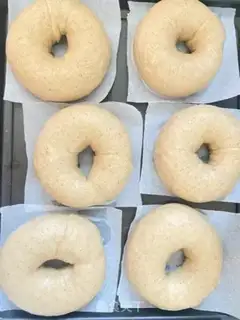 Make Coffee and cheese bagels step 8