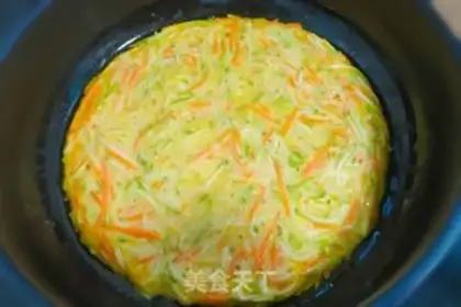 Make Vegetable eggcake step 4