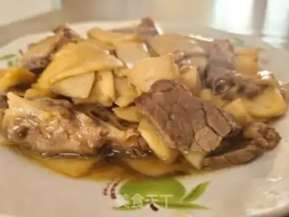 Make ♪ Donkey fried apricot mushroom ♪ step 4
