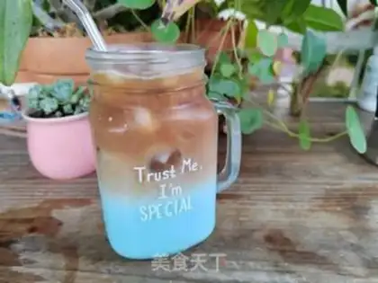 Make Blue coconut latte step 5