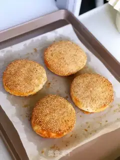 Make Five sesame pancakes step 10
