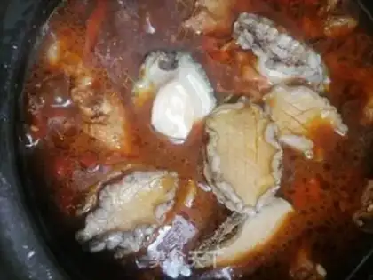 Make The abalone burns the ribs step 7