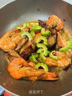 Make Spicy chops, shrimp step 8