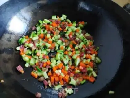 Make Carrot cucumber beef step 2
