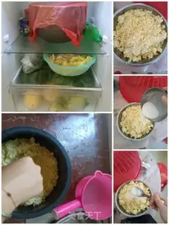 Make Cream of milk and green beans step 2