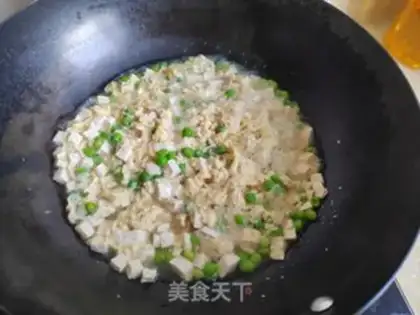Make Pea-to-curd egg bouquet soup step 5