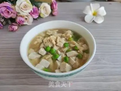 Make Pea-to-curd egg bouquet soup step 6