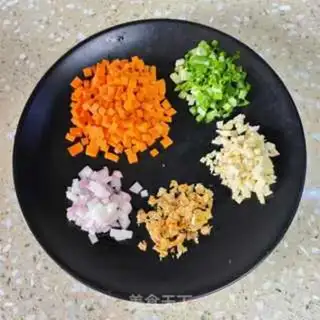 Make Meat and powdered rice step 2