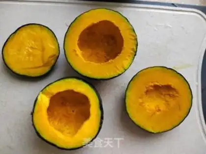 Make Pumpkin egg stew step 1