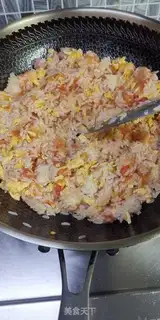 Make Tomato egg fried rice step 7