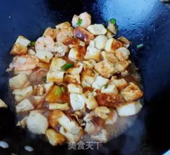 Make Soy sauce and shrimp tofu step 5