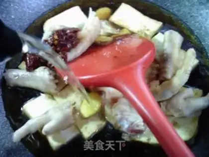 Make Chicken claw abalone tofu step 9