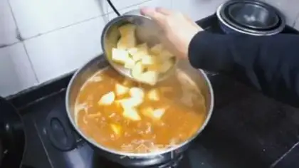 Make Chicken piece of potato noodles step 6