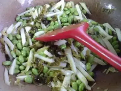 Make The pickles are white and fried beans step 10