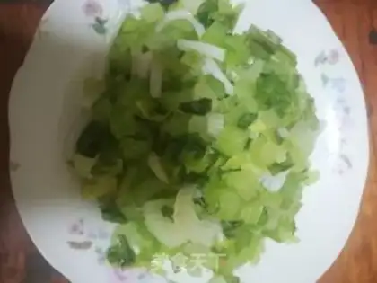 Make Celery and lamb fried rice powder step 1