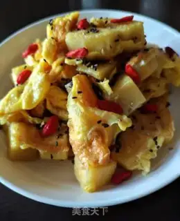 Make Yellow rice cake and eggs step 6