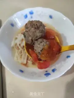 Make Beefball eggs, tomato noodles step 6