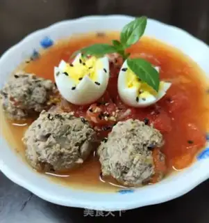Make Beefball eggs, tomato noodles step 7