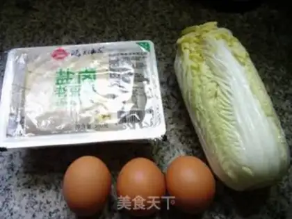 Make Tofu with fried eggs and dolls step 0