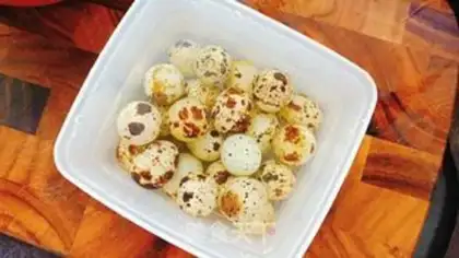 Make Meat sauce quail eggs step 3