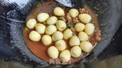 Make Meat sauce quail eggs step 15