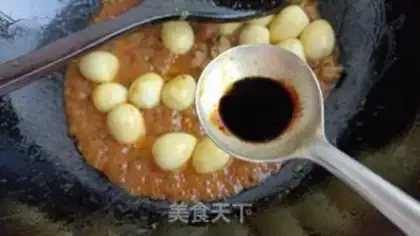 Make Meat sauce quail eggs step 16