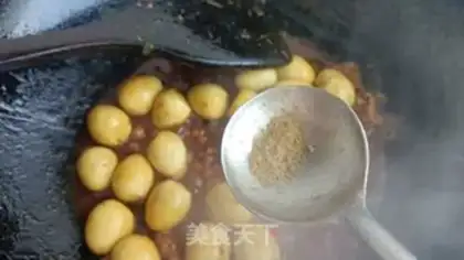Make Meat sauce quail eggs step 17