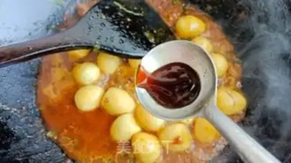 Make Meat sauce quail eggs step 18