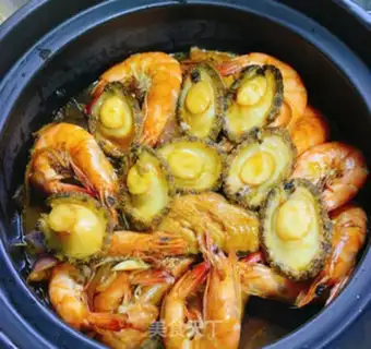 Make Abalone chicken, shrimp step 3