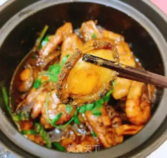 Make Abalone chicken, shrimp step 4