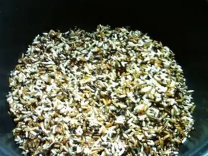 Make Three-coloured, rough rice step 2