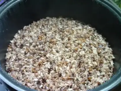Make Three-coloured, rough rice step 6