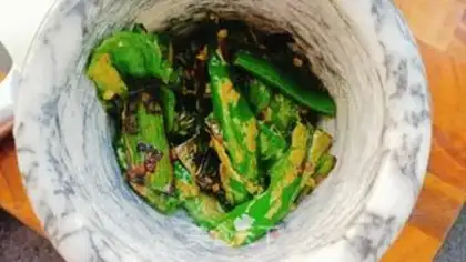 Make Skin and egg pepper and eggplant step 3