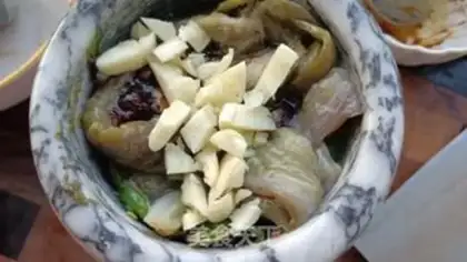 Make Skin and egg pepper and eggplant step 7