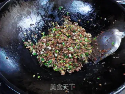 Make White corn paste dry sauce buns step 8