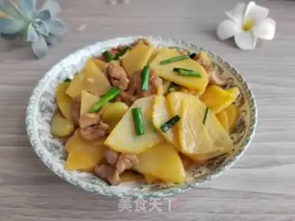 Make Potato fried meat step 6