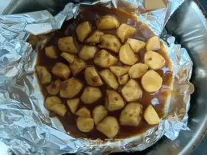 Make Tin paper roasted potatoes step 5