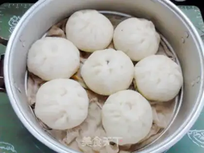 Make White corn paste dry sauce buns step 19