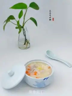 Make Vegetable thin meat congee step 9