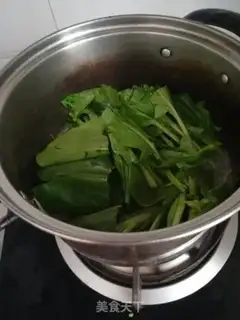 Make Spinach bean sprouts step 2