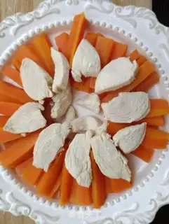 Make Carrot with chicken chest step 7