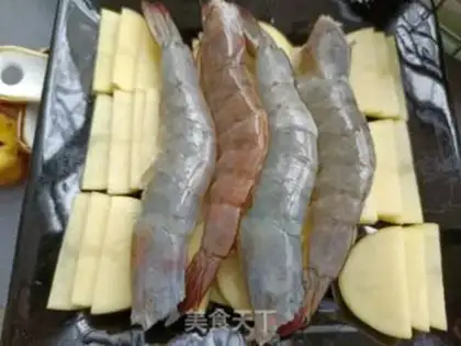 Make Shrimp steamed potatoes step 3