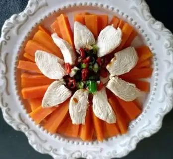 Make Carrot with chicken chest step 16