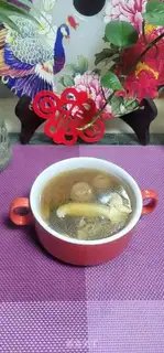 Make The king of the sea coconut egg glue chicken soup step 10