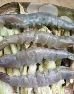 Make Garlic shrimp steam eggplant step 3