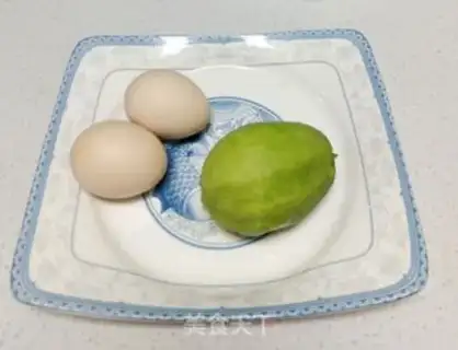 Make Fruit and vegetable egg shrimp salad step 0