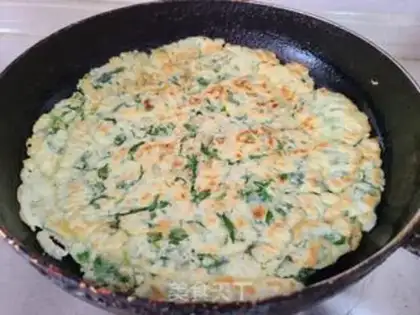 Make Ten fragrance egg pancakes step 7