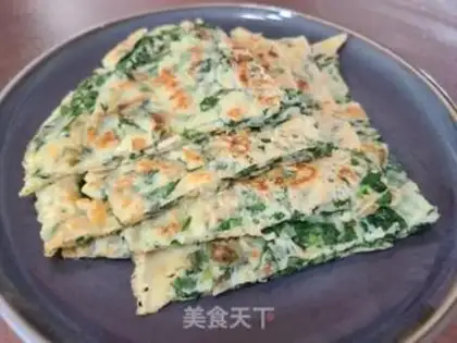 Make Ten fragrance egg pancakes step 10